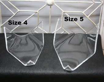 Lucite Geode Triangles (Large Sizes)