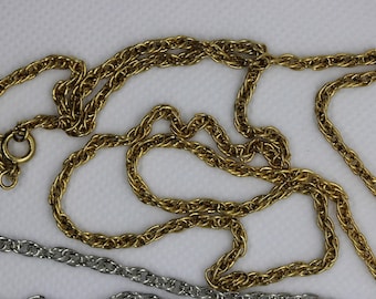 3mm 18 inch Cable Necklace Chains - PK of 6 - Available in Gold Plated