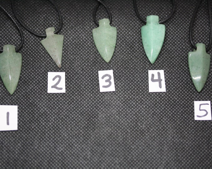 Green Aventurine Arrowhead Necklaces