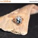 Clearance Sale - Snowflake Obsidian Cabochon set in Solid Copper Ring - Size 7 1/2 Item 269