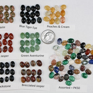 6 x 8 mm Cabochons Package of 12 Gemstones image 8