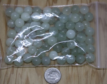 Light Green Onyx Beads - 10 - 11 mm