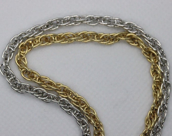 4mm 24 inch Rope Necklace Chains - PK of 6 - Available in Silver or Gold Plated