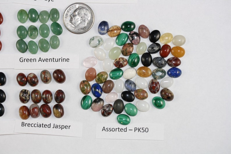 6 x 8 mm Cabochons Package of 12 Gemstones image 7