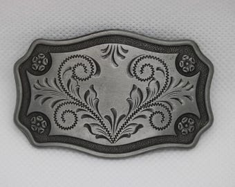 Four Clover Antique Silver Plated with Black Background