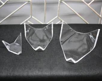 Lucite Geode Triangles