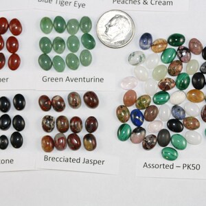 6 x 8 mm Cabochons Package of 12 Gemstones image 6