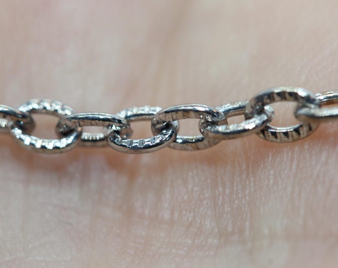 3mm 24 inch Cable Necklace Chains - PK of 6 - Nickle Plated