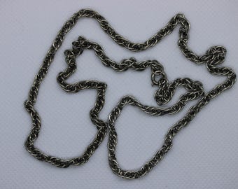 4mm 24 inch Rope Necklace Chains - PK of 6 - Antique Silver