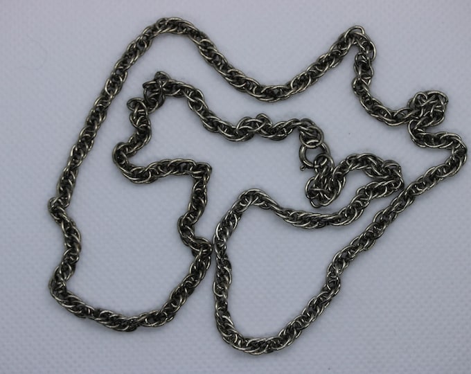 4mm 24 inch Rope Necklace Chains - PK of 6 - Antique Silver