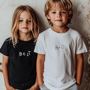 Kids Friends Shirts – Minimalist Black White Matching Tees