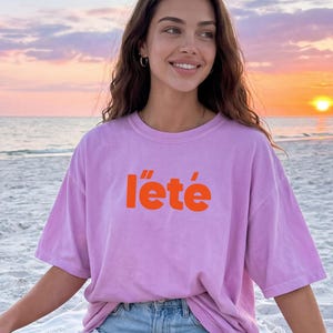 L'Été Summer Shirt, Comfort Colors 1717 Tee, French Summer T-Shirt, Colorful Vacation Shirt, Beach Vacation Tee, Retro Summer Top