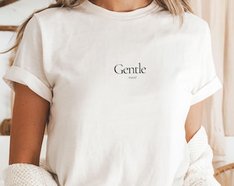 Maglietta Gentle Mood Typography - Maglietta minimalista - Maglietta yoga