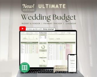 Wedding Budget Wedding Planner Spreadsheet | Task Checklist, Vendor Tracker & Payment Tracker | Wedding Expenses Tracker | Google Sheets