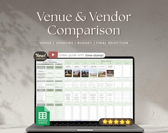 Wedding Venue Comparison Spreadsheet | Vendor Comparison Spreadsheet, Wedding Planner, Google Sheets, Venue Comparison Template