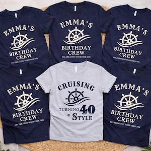 Personalized Cruise Birthday Crew Shirt Customized Matching V-Neck Sizes XS–5XL | CD65