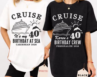 Custom Cruise Shirt For Birthday Trip Personalized Nautical Crew Matching V-Neck XS–5XL | CD80