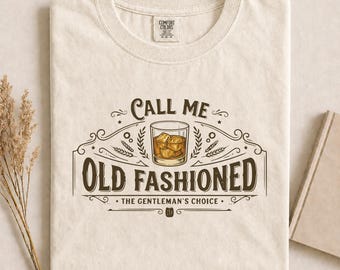 Retro Whiskey Lover Shirt For Grandpa, Call Me Old Fashioned 2026 Bourbon T-Shirt, Backyard BBQ And Stogie Tee, Drinking Gift For Dad | WB14