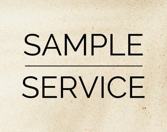 May include: A beige background with the words "SAMPLE" above a horizontal line, and "SERVICE" below it, all in black sans-serif font. The text is centered.