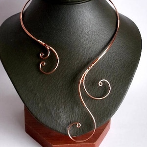 Wire Necklace, Copper Necklace, Collar Necklace, Statement Necklace, Unique Necklace, Open necklace