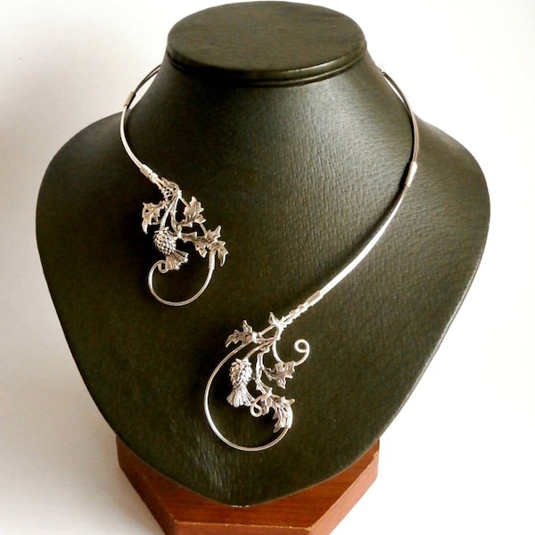 Scottish Distel Draht Halskette: Handgemachter Brautschmuck