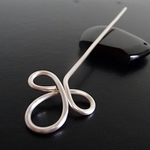 Celtic Shawl Pin Stick, Scarf Pin, Sweater Brooch, Hair Pin, Knitting Accessories, Silver Wire pin