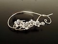 Flower Brooch , Shawl Pin, Scarf Pin, Sweater Brooch, Knitting Accessories, Silver Wire pin product logo