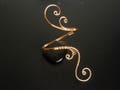 Gold Wire Arm Cuff Bracelet: Adjustable Spiral Armband product logo