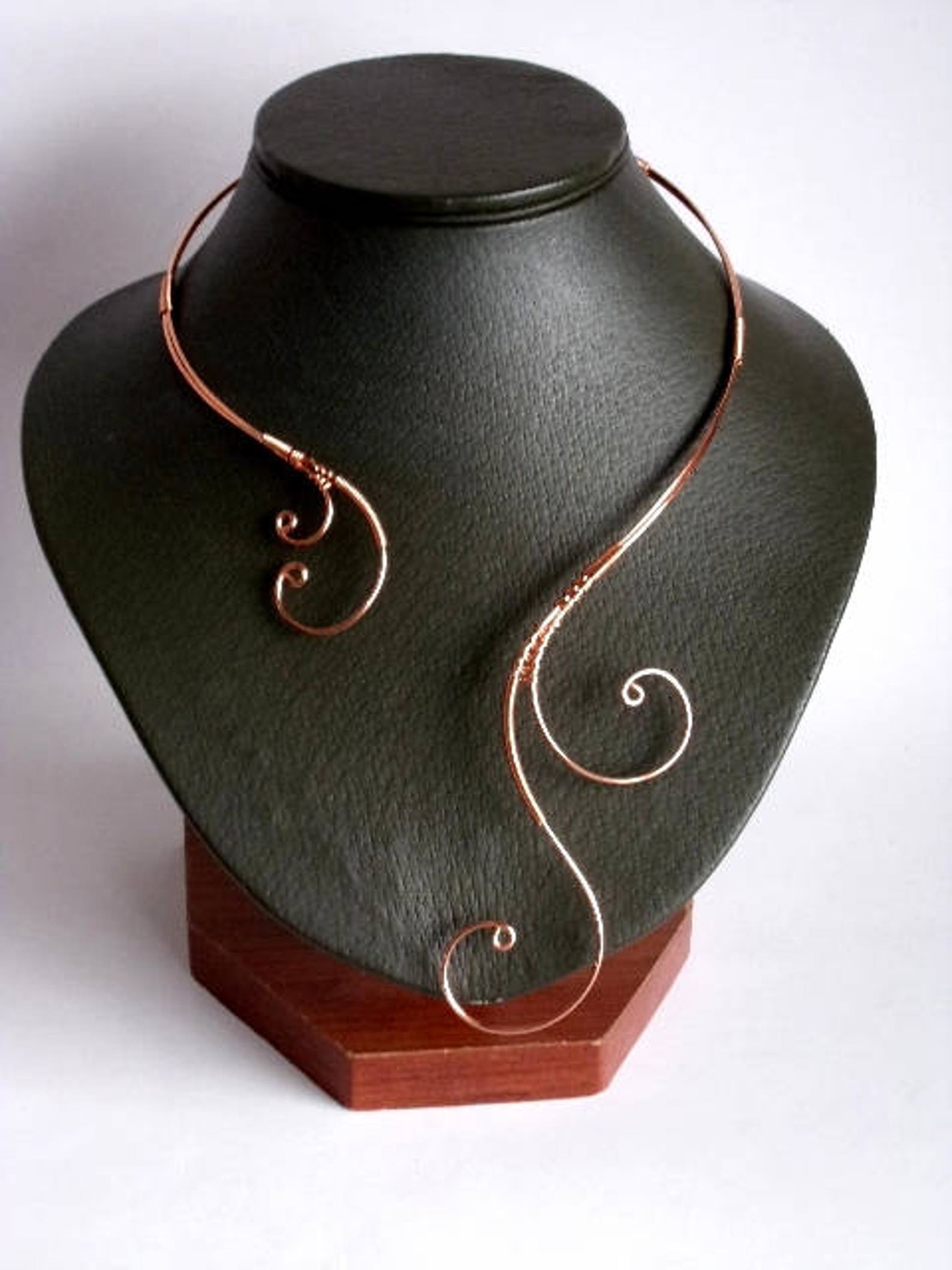Wire Necklace Copper Necklace Collar Necklace Statement Etsy