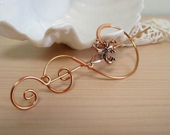 Anchor Brooch, Shawl Pin, Scarf Pin, Sweater Brooch, Hair Pin, Knitting Accessories, Copper Wire pin