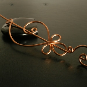 Celtic Shawl Pin, Scarf Pin, Sweater Brooch, Hair Pin, Knitting Accessories, Copper Wire pin