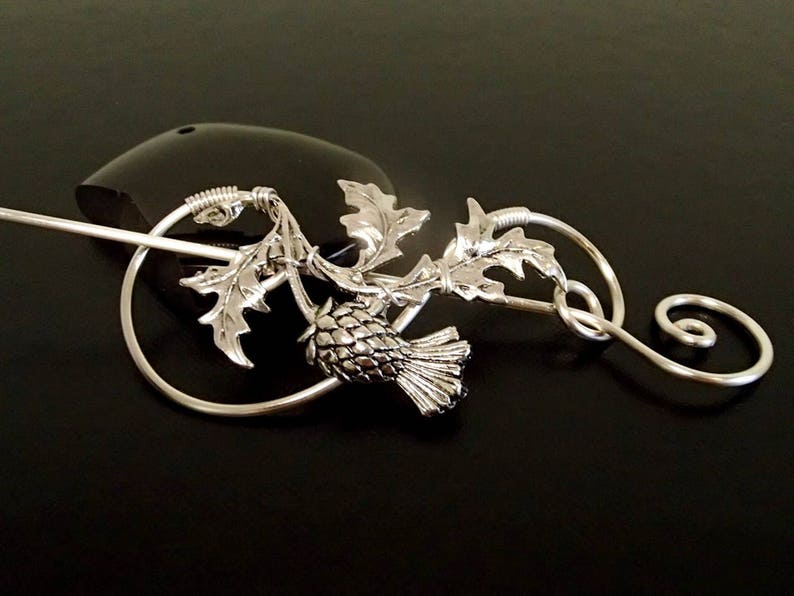 Scottish Thistle Brooch Pin Shawl Pin Scarf Pin Sweater Etsy Ireland