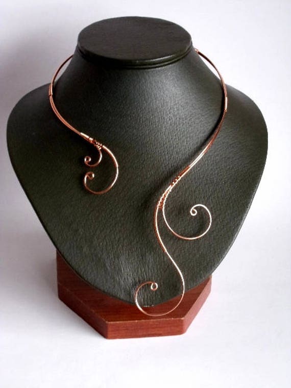 Wire Necklace, Copper Necklace, Collar Necklace, Statement Necklace, Unique Necklace, Open necklace