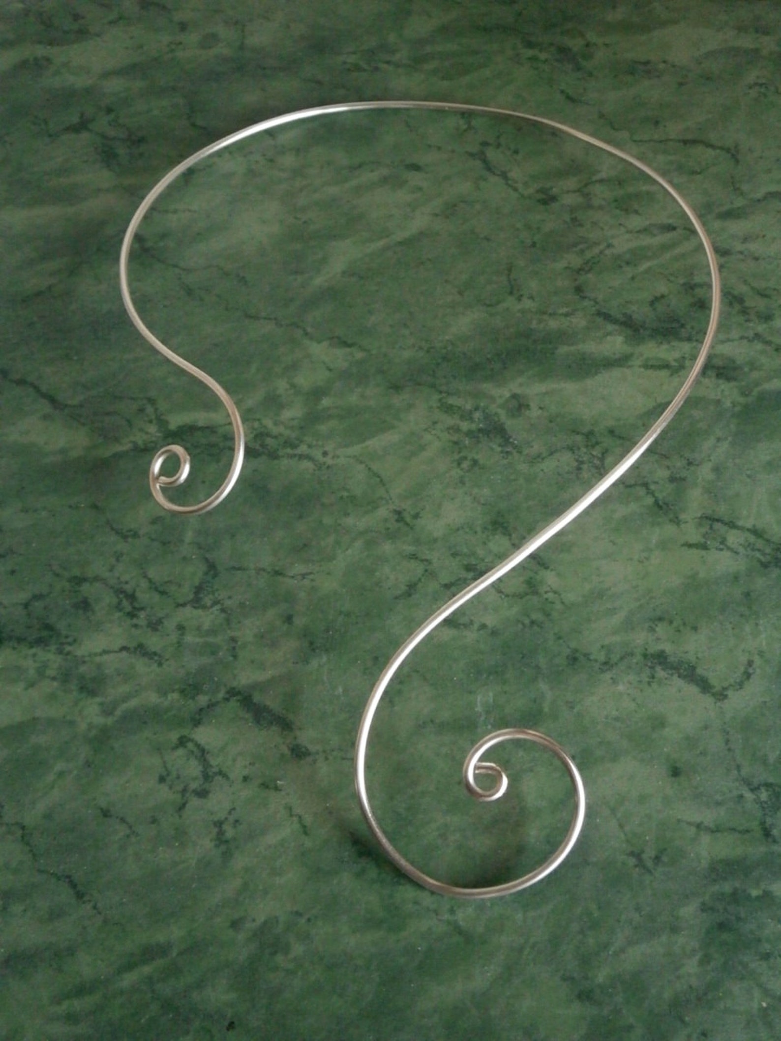 Collar Necklace Statement Necklace Wire Necklace Swirl Etsy