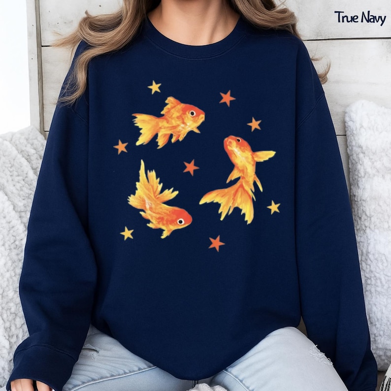 Goldfish T-Shirt, Star Aesthetic, Cute T-Shirt, Beachy Shirt, Grunge Y2K Tee, Cool Vintage Retro T-Shirt Gift, Comfort Colors Unisex T-Shirt image 9