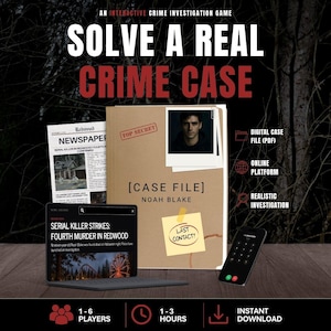 Case 3: The Masks of Redwood | Halloween Murder Mystery | Interactive Case File | Digital Detective Game | Escape Room Printable (ENGLISH)