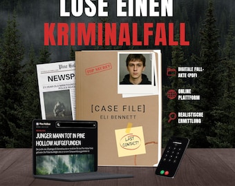 Fall 1: Das Schweigen von Pine Hollow | Interaktive Fallakte | Digitales Krimispiel | Detektivspiel | Escape Room Printable (DEUTSCH)