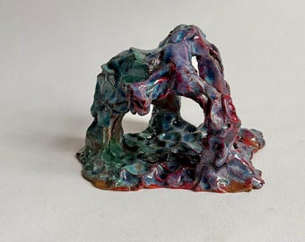 Contemporary Ceramic Sculpture – Iridescent Glaze, Unique Piece