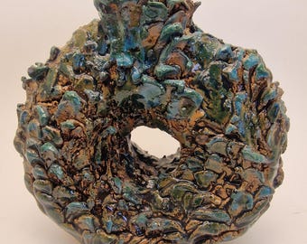 Artist's Vase "Ocean and Sea" – Handmade Glazed Ceramic