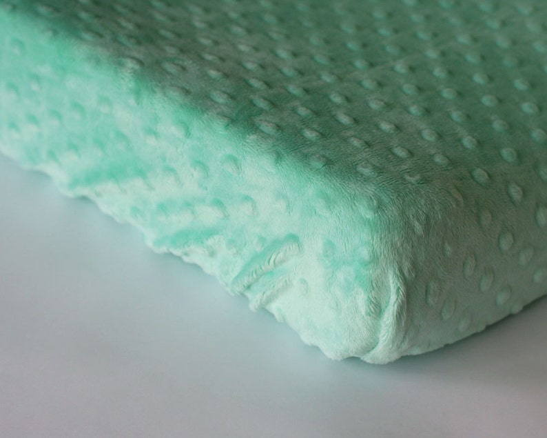Mint Green Minky Changing Pad Cover Change Mat Cover Gender Etsy