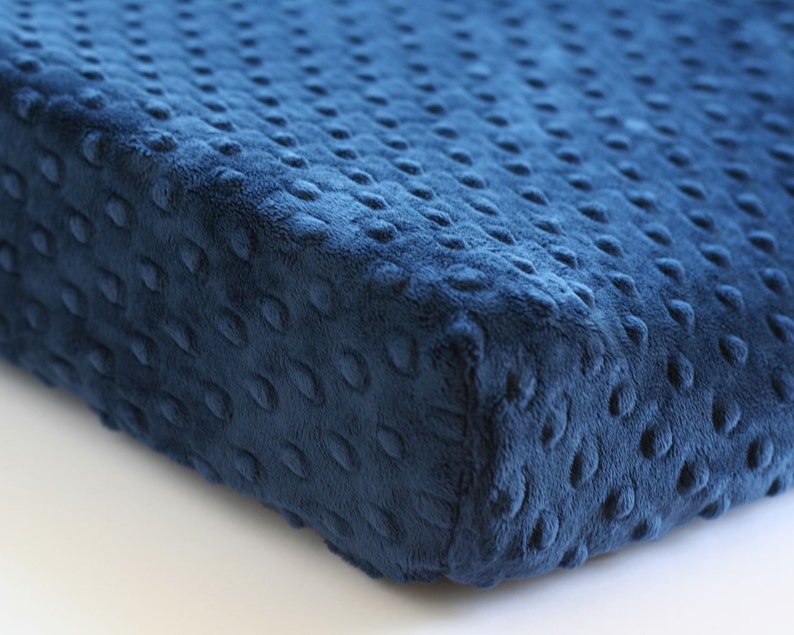 Navy Minky Changing Pad Cover Solid Navy Blue Change Mat Etsy