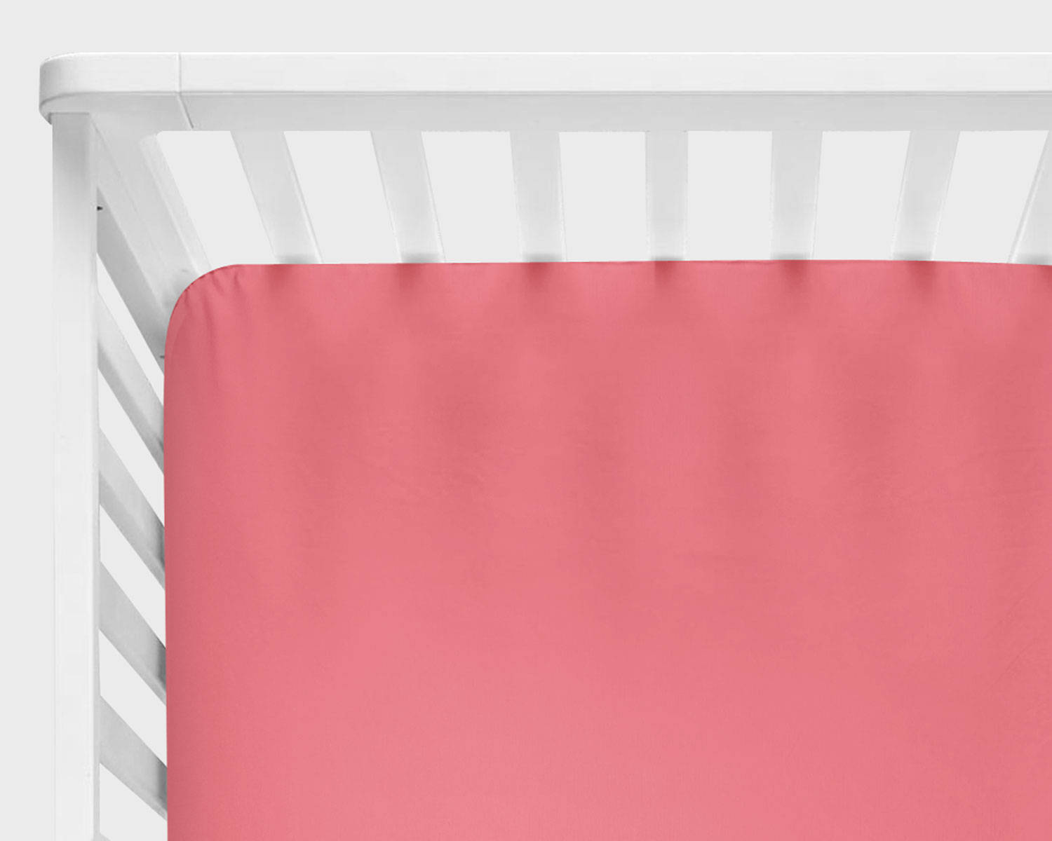 coral fitted crib sheet