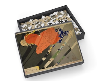 Rompecabezas japonés Ukiyoe Yoshitoshi Kobayakawa Takakage Tengu Legend Artwork Japón Folklore Jigsaw Puzzle de 96 a 1000 piezas