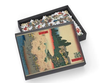 Rompecabezas japonés Ukiyoe Hiroshige Lugares famosos de Edo Sendagi Dango Hill Hanayashiki Rompecabezas de 1000 piezas