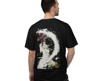 Yukimura Sanada Samurai T-Shirt, Japanese Enso Ink Art Tee, Zen Circle Warrior Shirt, Minimalist Streetwear Graphic, Unique Japan Gift