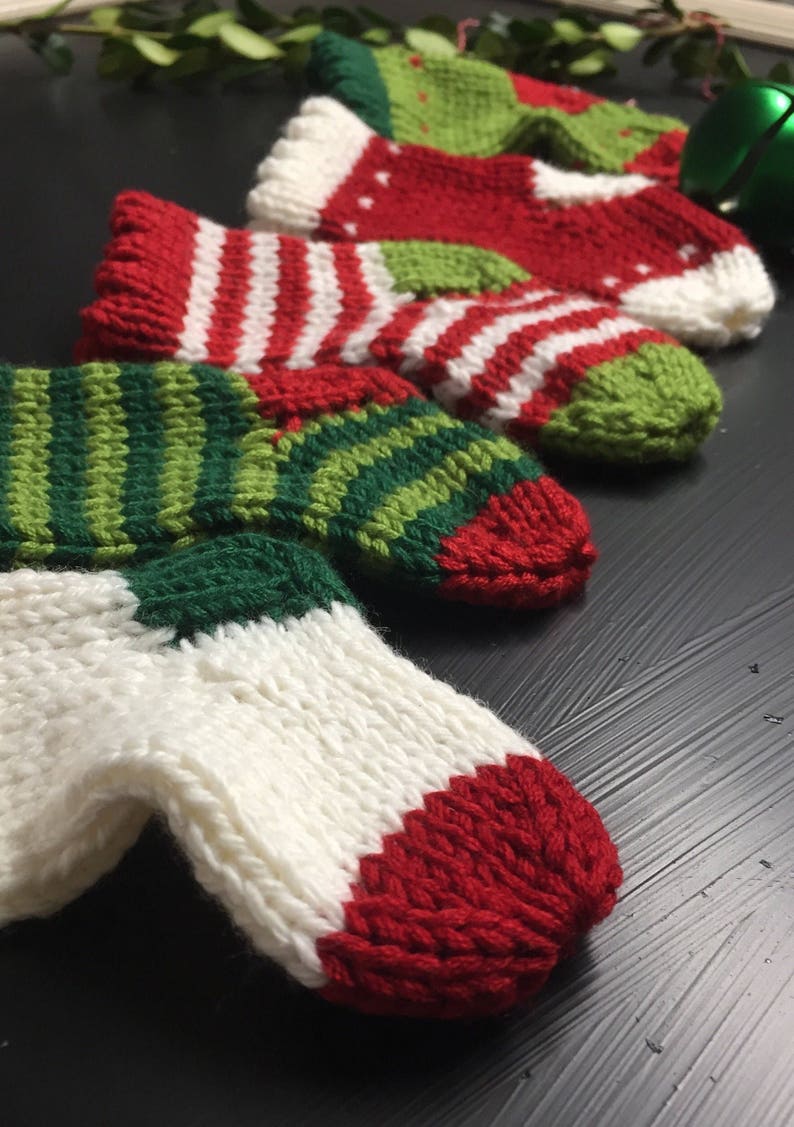 Advent Calendar 24 hand knit mini stockings image 6