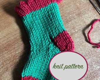 Mini Stocking Knitting Pattern