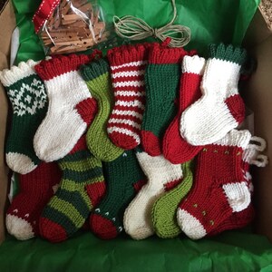 Advent Calendar 24 hand knit mini stockings image 7