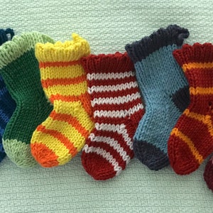 Advent Calendar 24 hand knit mini stockings image 3