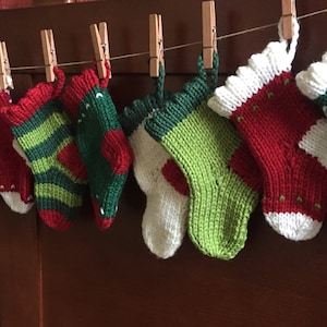 Advent Calendar 24 hand knit mini stockings image 1